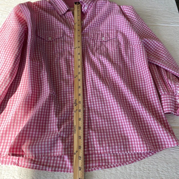 Coral Bay Button Up Shirt L Pink Floral Bull Skull Embroidered Western Cowgirl - Picture 12 of 15